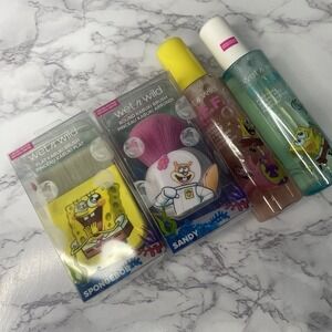 Wet n Wild SpongeBob Squarepants Makeup Collection 4pc Set Brush‎ + Spray